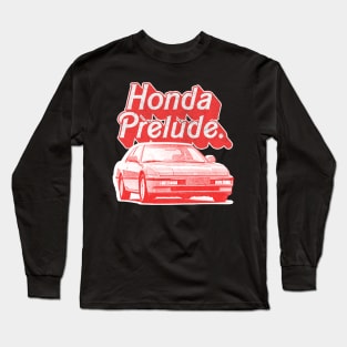 Honda Prelude (Red) /// Original Retro Design Long Sleeve T-Shirt